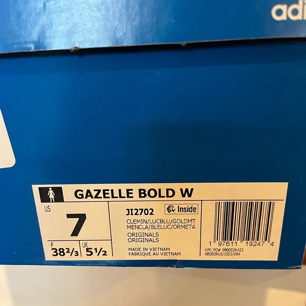 adidas Gazelle Bold platform, size 7, Clear Mint, NIB - Picture 14 of 14
